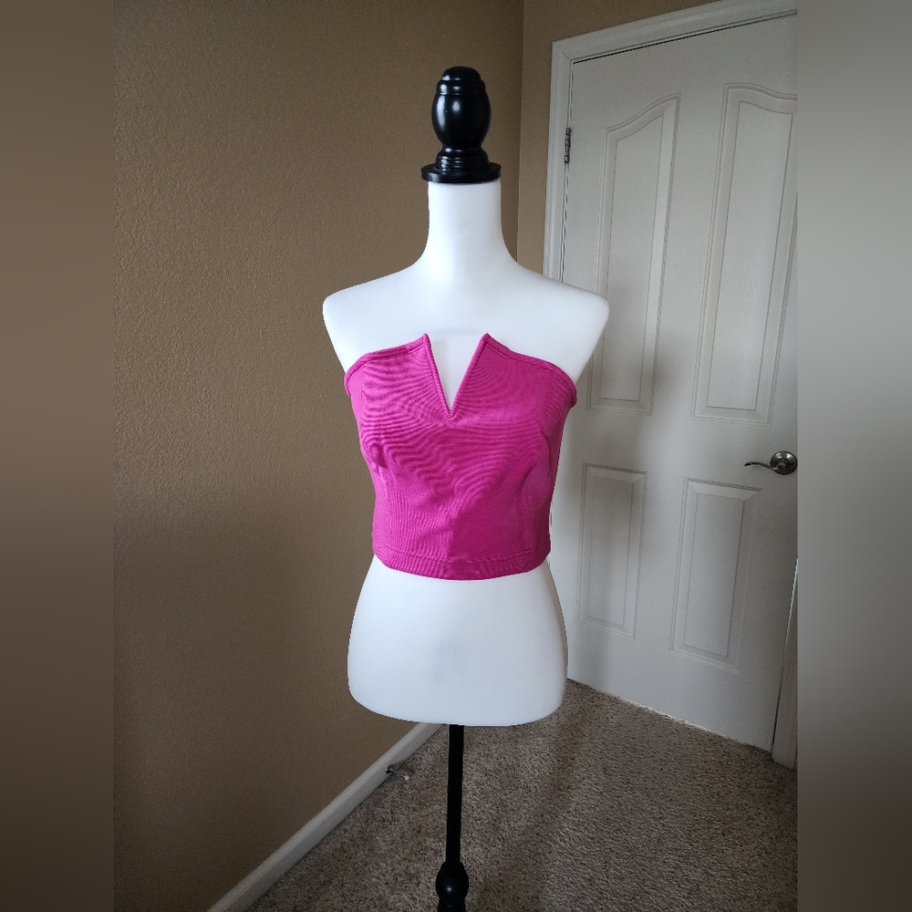 Anthropologie Maeve (NWT) Strapless Corset Top ~ Medium ~ Raspberry